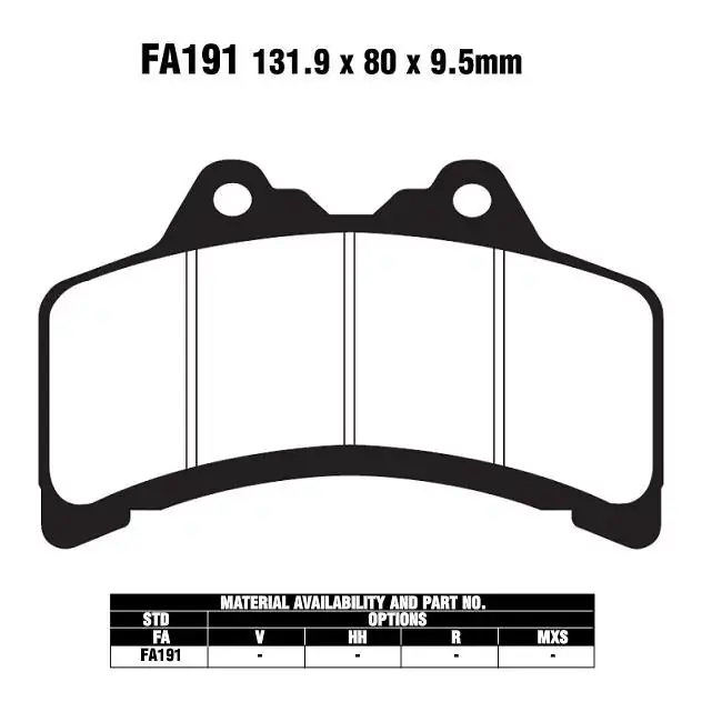 EBC FA191 Bremsbeläge passend für Yamaha GTS 1000 Billig