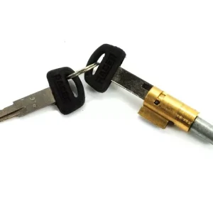 Heißes Angebot Lenkradschloss Messing 8mm mit 2 Schlüsseln für Puch Maxi, Monza, Cobra, Racing, M 50, MS, DS, MV, Zündapp GTS, KS, CX, CS, ZD, ZA, A, ZR, ZL, ZX, ZS, X 30, Kreidler MF-2, MF 12, 13