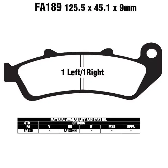 EBC FA189 HH Bremsbeläge passend für Honda CBR 1000 F Must-Have