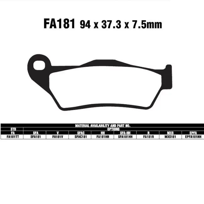 Sale EBC-FA181 R Bremsbeläge passend für KTM, Yamaha, Moto Guzzi