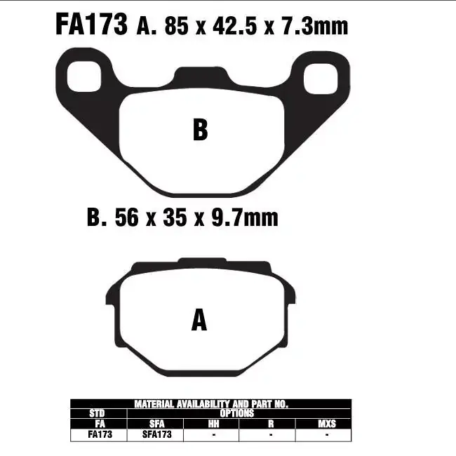 EBC Bremsbeläge FA173 passend für Aprilia, MZ, Cagiva Begrenztes Angebot
