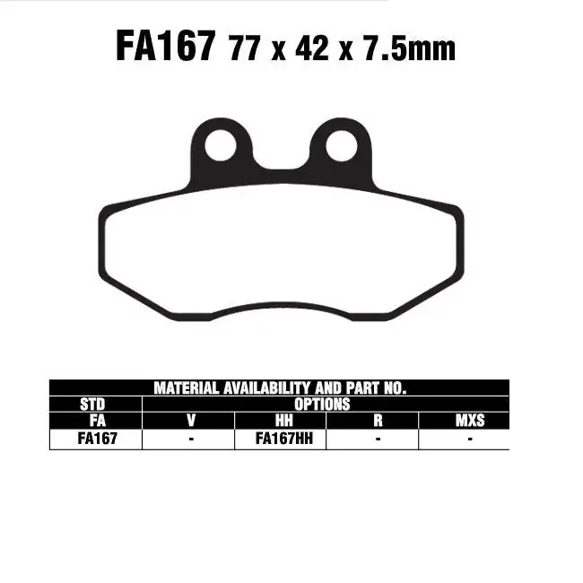 EBC-FA167 HH Bremsbeläge passend für Aprilia, Sachs, Derbi, Peugeot Markenprodukt
