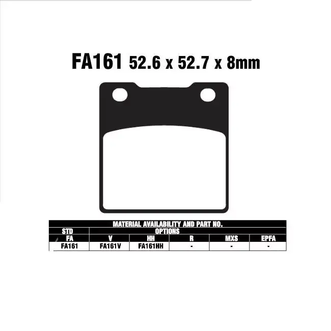 Neu EBC Bremsbeläge FA161 passend für Kawasaki & Suzuki