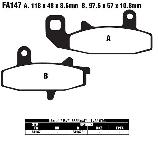 Abverkauf EBC FA147R Bremsbeläge passend für Suzuki DR Modelle