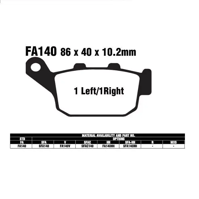 Top-Seller EBC FA140 HH Sinterbremsbeläge passend für Triumph & Yamaha