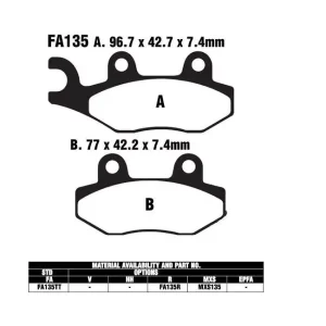 EBC FA135R Bremsbeläge passend für Suzuki RM 125, DR 350 uvm. Jetzt Bestellen