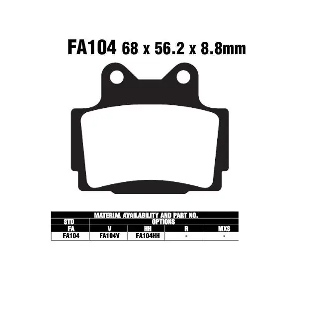 EBC FA104 HH Bremsbeläge passend für Yamaha Modelle Neu