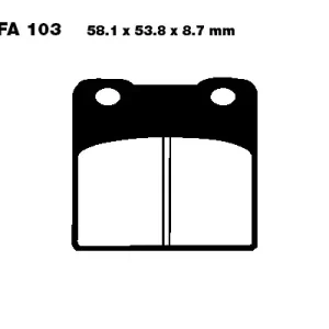 Kracherpreis EBC FA103 Bremsbeläge passend für Suzuki Intruder