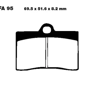 EBC Bremsbeläge passend für diverse Motorradmodelle EBC-FA95 Preisreduziert