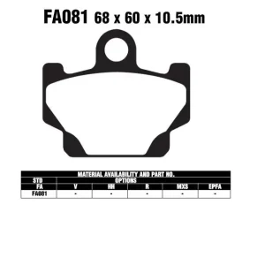EBC Bremsbelag FA81 passend für Yamaha Modelle Neuheit