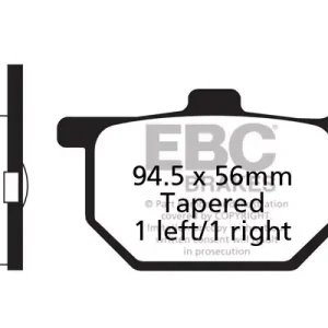 EBC FA61 Bremsbeläge passend für Yamaha XS 750, XV 750 Zertifiziert