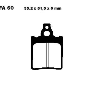 Wochenendangebot EBC FA60 Bremsbeläge passend für Aprilia MX 50, RS 50, Cagiva W8 125