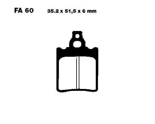 Wochenendangebot EBC FA60 Bremsbeläge passend für Aprilia MX 50, RS 50, Cagiva W8 125