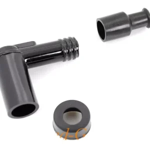 Zündkerzenstecker Schwarz 1k Ohm für Zündapp Mofa, Moped, Kreidler, Hercules Puch Finale Aktion