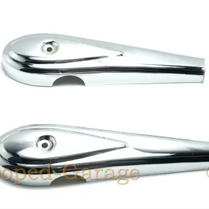 Verkleidungsschale Chrom Vorderrad Schwinge 2 Stück für Kreidler, Florett Super 4 Neu