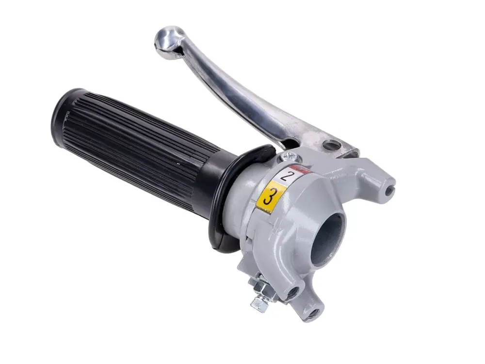 Schaltgriff Aluminium 3-Gang Grau Schwarz für Kreidler, Flory Wochenendangebot