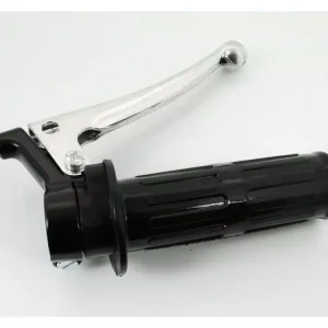 Mega-Angebot Gasgriff Armatur Aluminium Schwarz mit Bremshebel Poliert für Hercules, Zündapp, Kreidler, Puch, DKW, KTM, Rixe