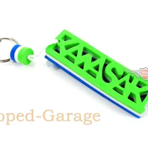 Schnäppchen Schlüssel Anhänger 95mm 27mm 15mm Grün Weiß Blau für Mofa Mokick