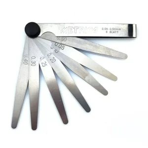 Fühlerlehre Stahl 8 Blatt 0,05-0,50mm für Hercules K 50, MK, Prima, M, 220, 219, Kreidler Flory MF, MP, Florett RS, RMC, LF, LH, TM, Zündapp ZD, Super Combinette, GTS, KS CX, CS, Hai Typen 517, 529, 448 Expressversand