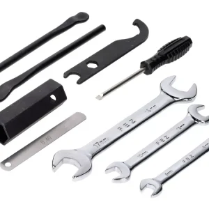 Günstig Bordwerkzeug Satz 2 Reifenmontierhebel 0,40mm Fühlerlehre Gabelschlüssel 8/9mm 10/13mm 17/19mm für Zündapp, Kreidler, Hercules Prima M MK K KX, Simson, Puch Puch, Miele, DKW, KTM, Rixe, Sachs, Piaggio Ciao