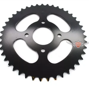 Super-Preis Kettenrad Esjot Stahl 43 Zähne Schwarz 4 Loch für Hercules Prima 1, 2, 3, 4, 5, 6, MP MF M HR Hobby Rider, P MX SX, Optima Pronto, Presto, Garelli Cross 40, KTM 505 Automatik, 2 Gang, Zündapp A 25 Automatic Typ 460-01, 460-02