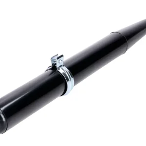 Auspuff Schwarz 860mm 70mm 28mm Mit Schelle für Simson Schwalbe, S 50, 51, 70, SR 80, KR 51/2 Highlight