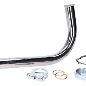 Auspuffkrümmer Set 28mm Edelstahl für Simson, Schwalbe KR51/1, SR4-2, SR4-3, SR4-4, Duo4/1 Echt