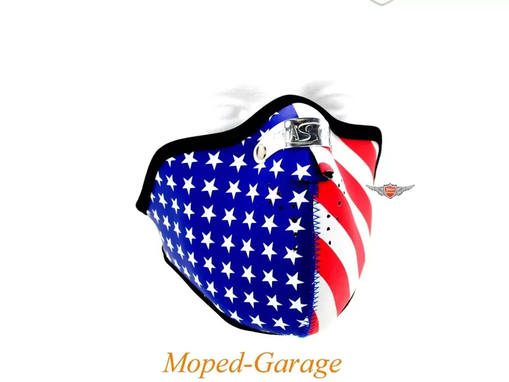 Finale Aktion Biker Maske 2 mm Stars and Stripes für Mofa Mokick