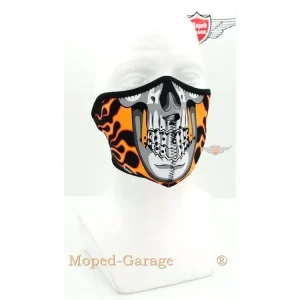 Schneller Versand Gesichtsmaske Burnin Skull Polyester/Nylon für Mofa Mokick