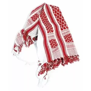 Halstuch Baumwolle 50cm x 60cm Weiß / Rot 40 Gramm für Mofa Mokick Neu Im Sortiment