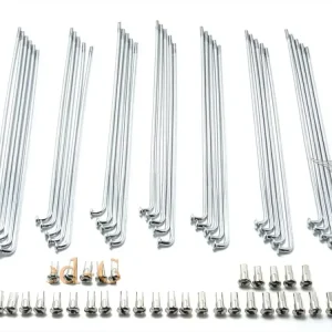 Echt Speichen Chrom 207mm mit Nippel (36 Stück) für Kreidler Florett, Mustang, Cross