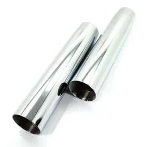 Super-Preis Federbein Chromhülsen 215mm für Kreidler, Florett, Eiertank, LF, LH, RS, RM, TM