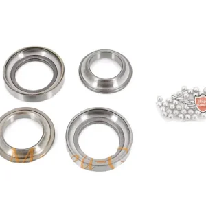 Begrenztes Angebot Steuersatz Stahl Silber für Suzuki K 50 Mokick