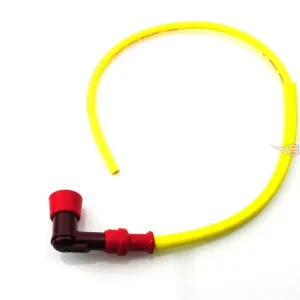 Finale Aktion Zündkerzenstecker NGK 90 Grad Rot 5k Ohm Mit Silikon Kabel 50 cm für Zündapp, Kreidler, Hercules, Puch, KTM, Yamaha, Honda, Kawasaki, Suzuki