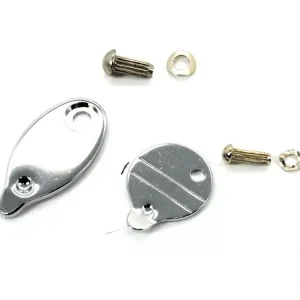 Markenware Lenkschloss Deckel Satz Oval Rund Metall für Hercules, Zündapp, Kreidler, Puch, Vespa