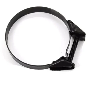 Schelle Metall 45-50mm Schwarz für Honda CB, Yamaha YZF, Suzuki GSX, Kawasaki Ninja Sichere Zahlung