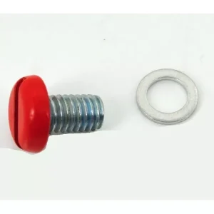 Kracherpreis Ölstand Schraube Rot mit Dichtscheibe Aluminium für Zündapp, Bergsteiger Typ 434, Super Combinette, Sport R 50, C GTS, CS, KS, CX, ZD