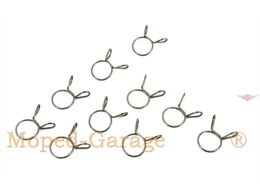 Klemme Benzinschlauch 8mm 10er Pack für Mofa, Moped, Mokick, Roller Begrenztes Angebot