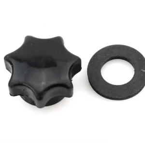 Sterngriffmutter Schwarz mit Gummischeibe für Simson, KR51/1, KR51/2, SR4-2, SR4-3, SR4-4, SR50, SR80 Direkt Vom Hersteller