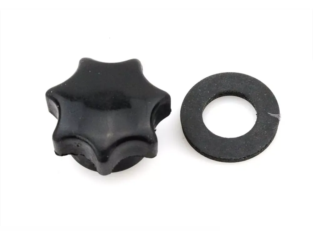 Sterngriffmutter Schwarz mit Gummischeibe für Simson, KR51/1, KR51/2, SR4-2, SR4-3, SR4-4, SR50, SR80 Direkt Vom Hersteller