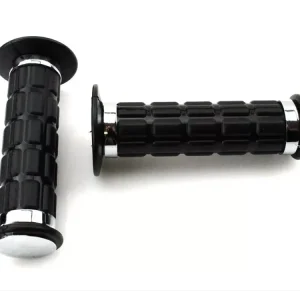 Griffgummi Satz Schwarz Chrom 25/22mm 120mm für Simson S50, S51, S70, SR50, SR80, Zündapp, Kreidler, Hercules, Puch Bestseller