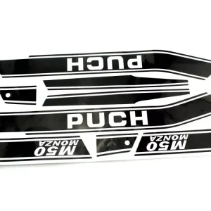 Must-Have Aufkleber Satz 5 Stück Schwarz/Weiß für Puch M 50 Monza Mokick