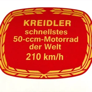 Top-Angebot Aufkleber Farben Maße ca. 80mm Breite 65mm Höhe Rot Gelbgold für Florett, Flory, MF, MP, Moped, Mokick