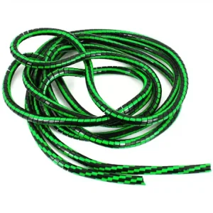 Seilzug Hülle Länge 200cm Durchmesser 5-8mm Farbe Schwarz/Grün für Mofa, Moped, Mokick, Kleinkraftrad, Motorrad, Chopper, Custombikes Kostenloser Versand
