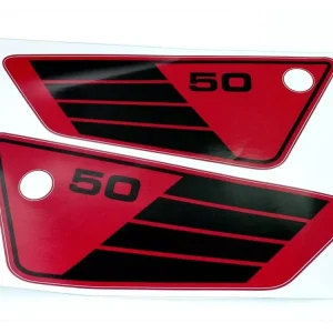 Seitendeckel Aufkleber Maße ca 100mm hoch 270mm lang für Yamaha FS 1 Mokick, RD 50 Billig