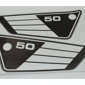 Seitendeckel Aufkleber 100mm 270mm für Yamaha FS 1 Mokick, RD 50 Abverkauf