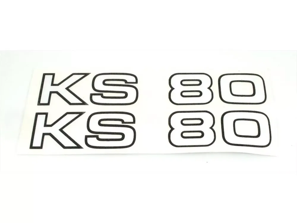 Aufkleber Satz Seitendeckel für Zündapp KS 80 Sonderaktion