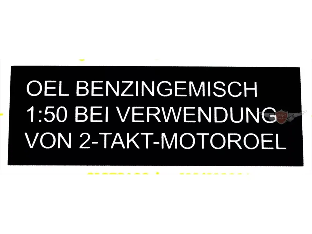Tank Aufkleber MOGA Maße 55/20mm Farbe Schwarz/Weiß für Hercules Prima M MK K, Zündapp KS GTS CS CX Hai ZD ZL ZR ZA Star C 50, Kreidler Florett Flory MF MP, Puch Maxi Monza MS VS DS, KTM, DKW, Rixe, Sachs Mofa Moped Mokick Saisonangebot