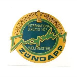 Aufkleber Rund 70mm Sixdays Trophy 1975 für Zündapp Mofa, Moped, Mokick, KKR, Motorrad, Roller Meistverkauft