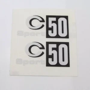 Aufkleber Satz Seitendeckel Verkleidung für Zündapp C 50 Sport Moped Schnäppchen